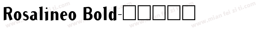 Rosalineo Bold字体转换